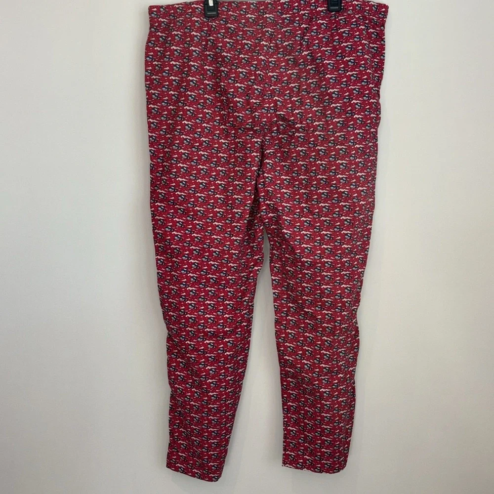 Vineyard  Vines Men's Red Lounge Pajama Pants‎ Skiing Whale Print 2XL